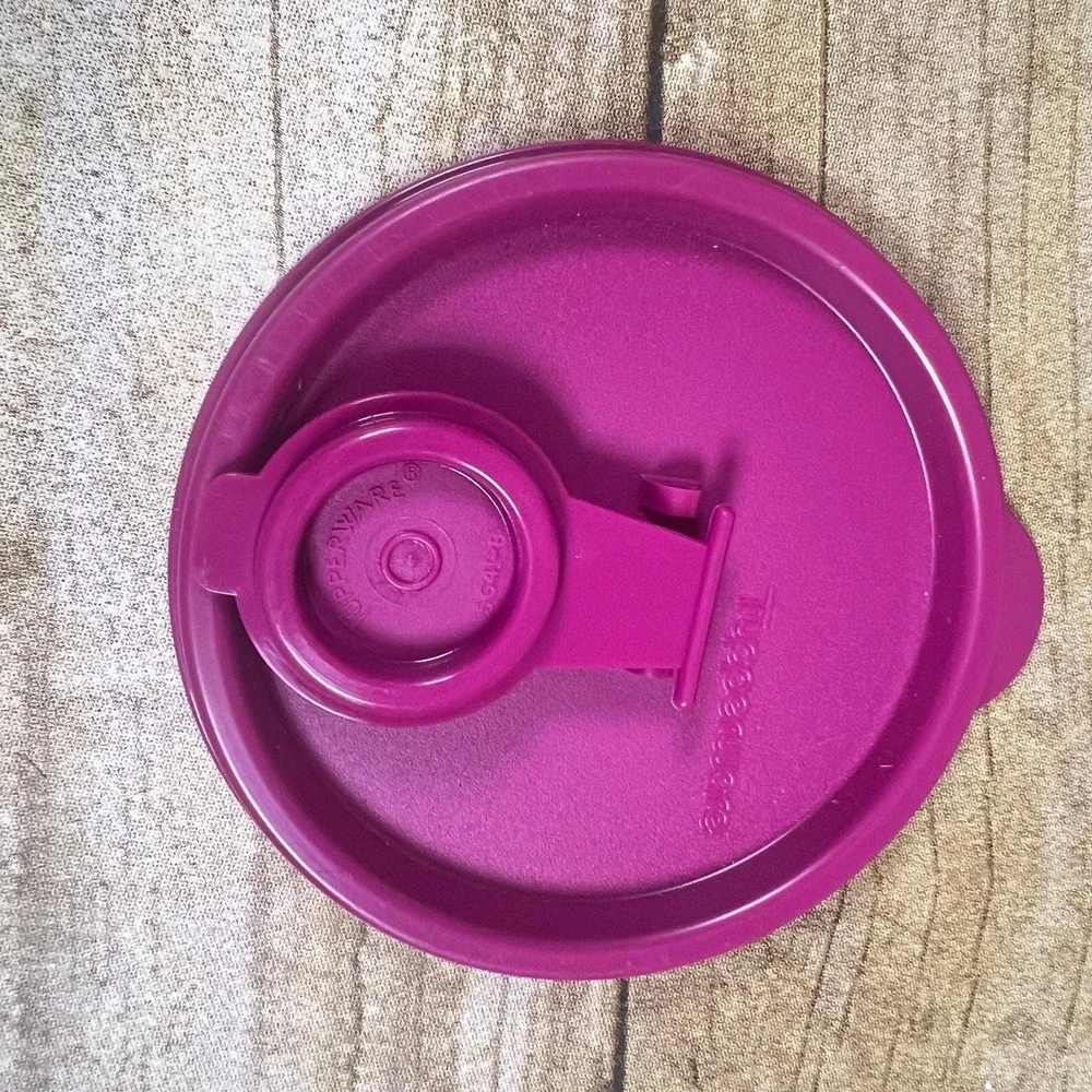 Vtg Tupperware Thirstquake 30oz Tumbler Insulated Carrying Bag Purple Teal White